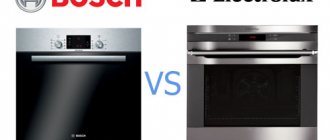 Bosch and Electrolux oven