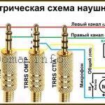 Электрическая схема стереофонических наушников и схема распайки джеков