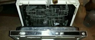 Ошибка E1 в посудомоечной машине Krona