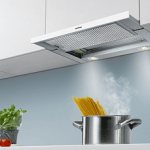 Slider hood with air duct for the kitchen